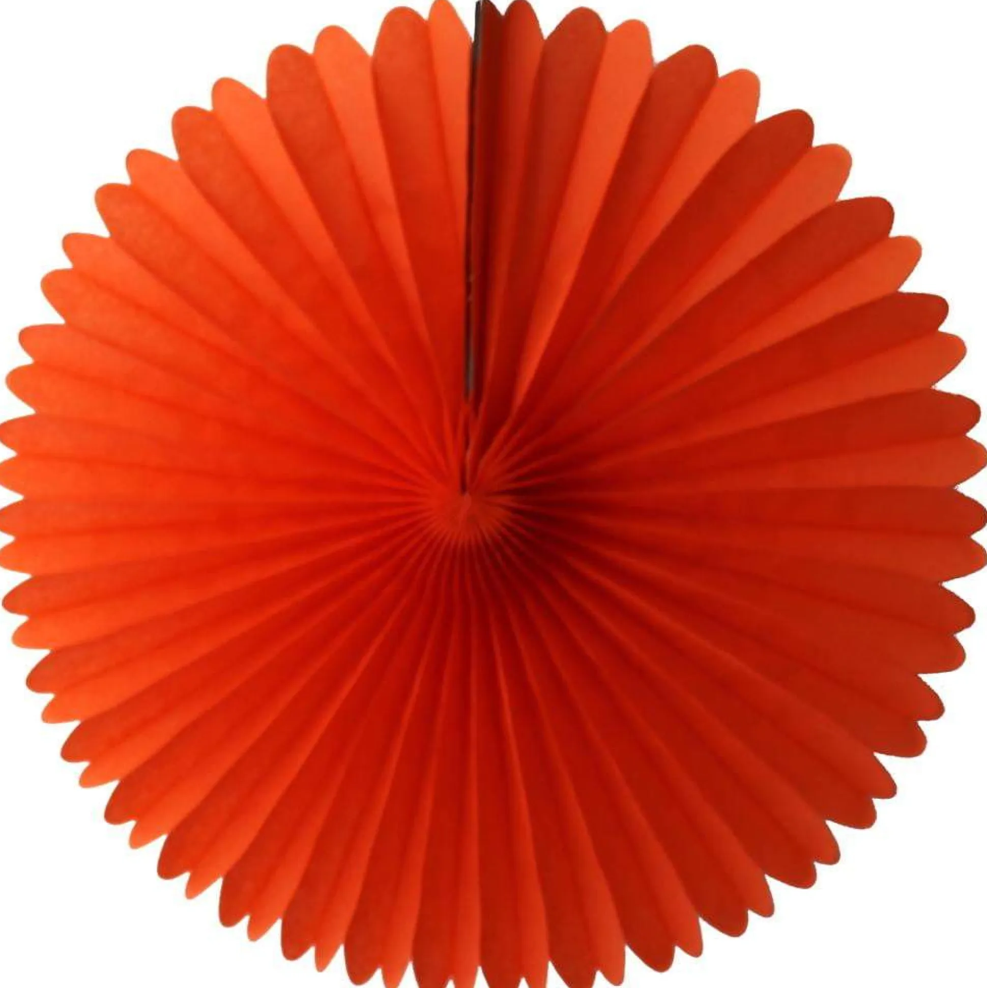 Orange Tissue Paper Fan 13in