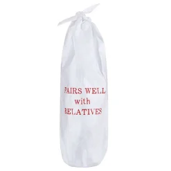 Pairs Well with Relatives Tyvek Wine Bottle Bag 1ct