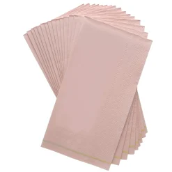 Pale Pink & Gold Stripe Paper Guest Towels 16ct