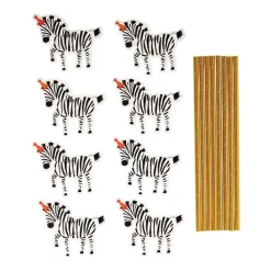 Party Animals Birthday Paper Cups & Straws 8ct