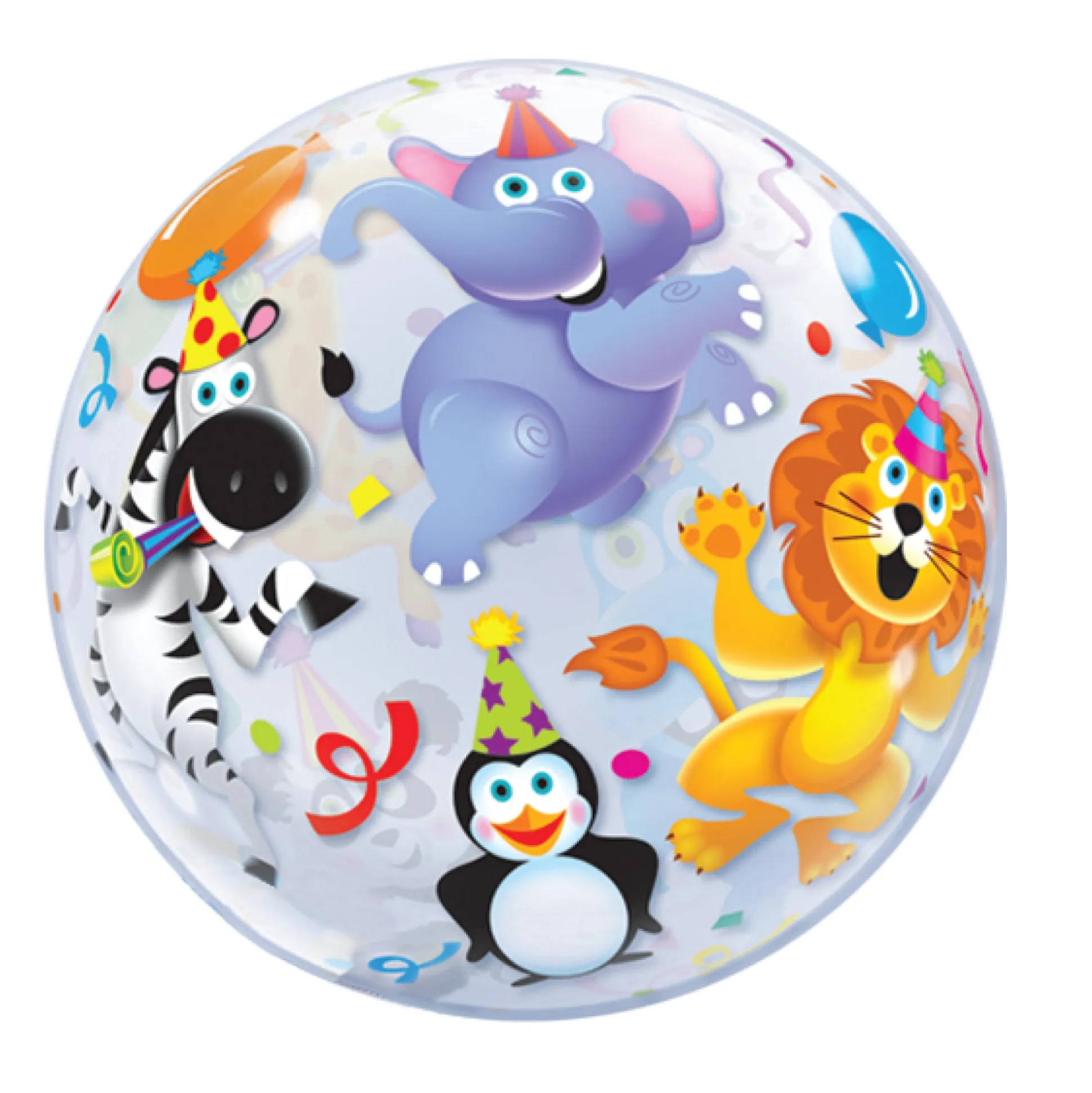 Party Animals Bubble Balloon 22"