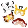 Party Animals Paper Masks 8ct