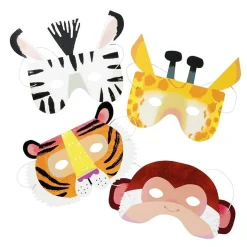 Party Animals Paper Masks 8ct