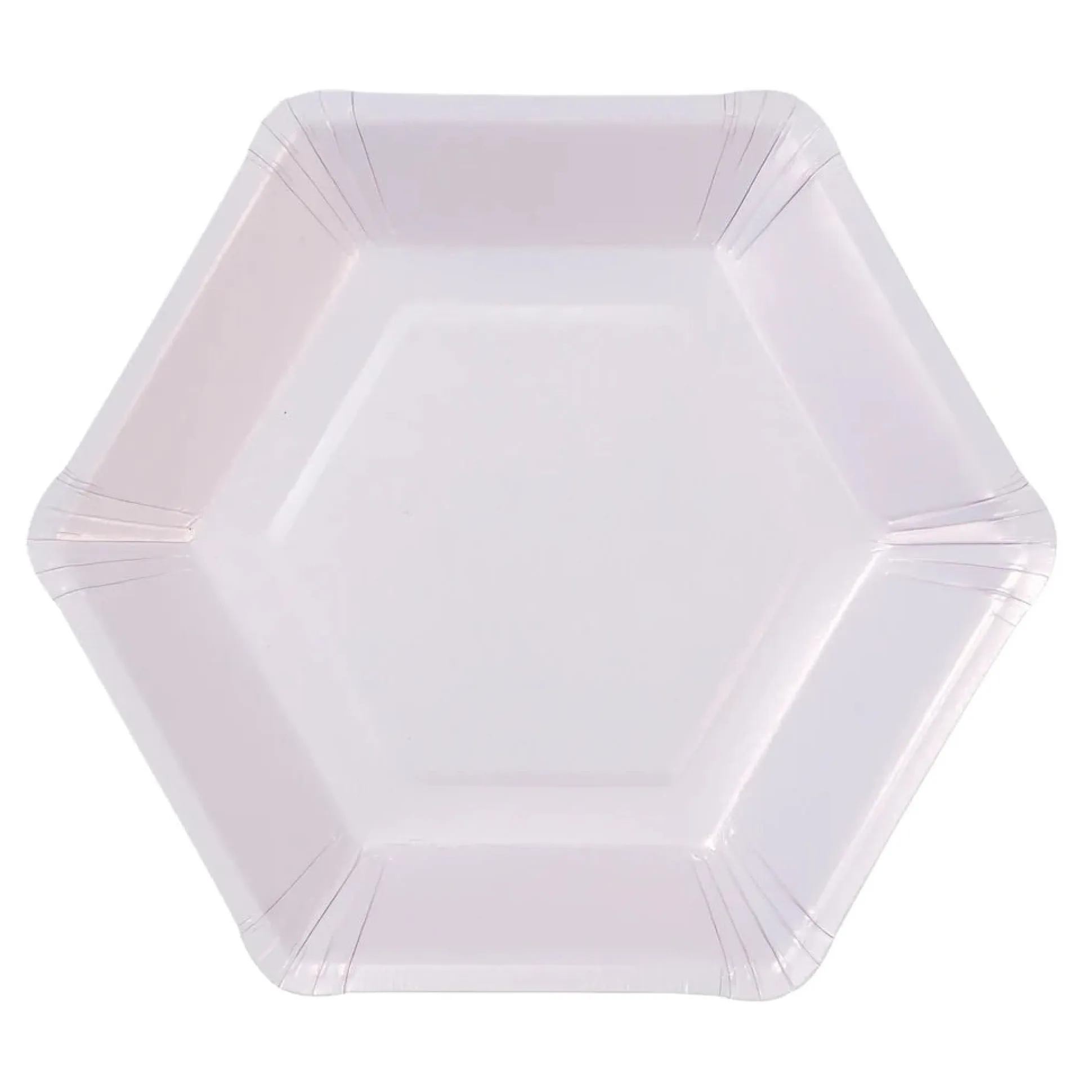 Pastel Hexagonal Dessert Plates 12ct