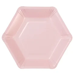 Pastel Hexagonal Dessert Plates 12ct