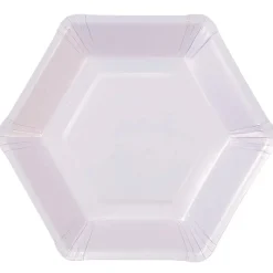 Pastel Hexagonal Dinner Plates 8ct