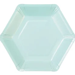 Pastel Hexagonal Dinner Plates 8ct