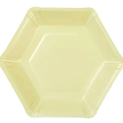 Pastel Hexagonal Dinner Plates 8ct
