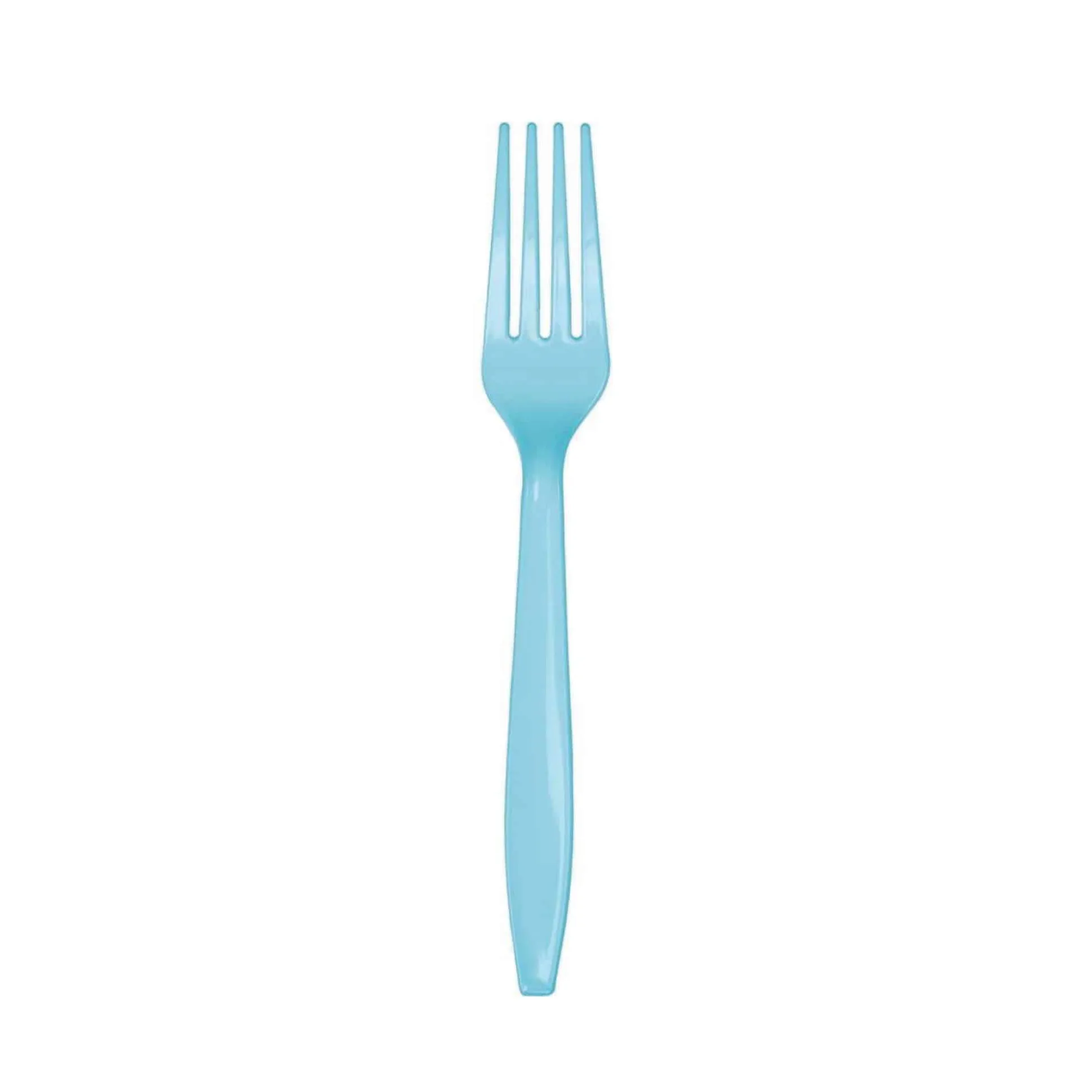Pastel Light Blue Plastic Forks 24ct