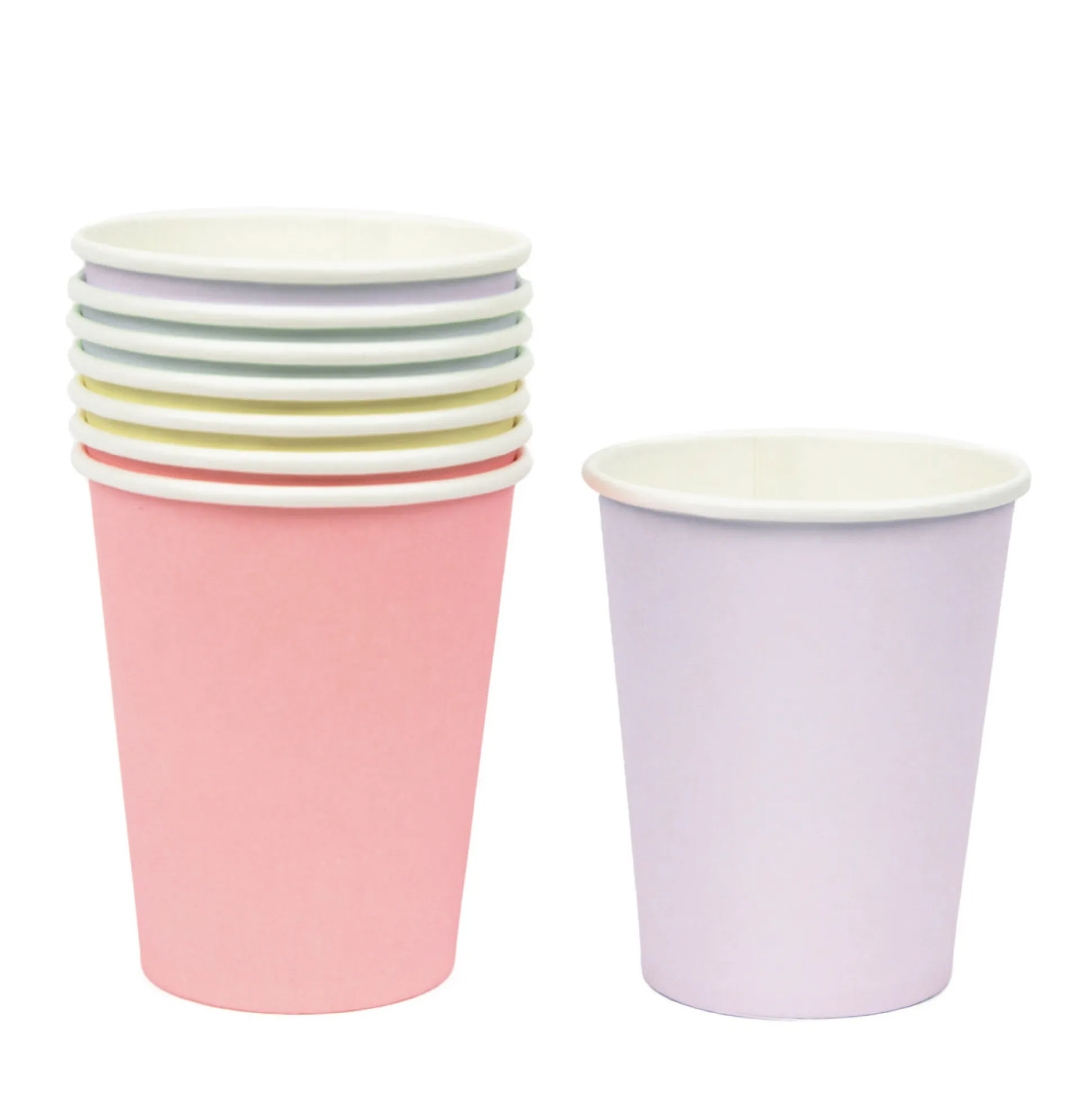 Pastel Multicolored Paper Cups 8ct