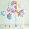 34" Pastel Rainbow Number Balloon 0-9