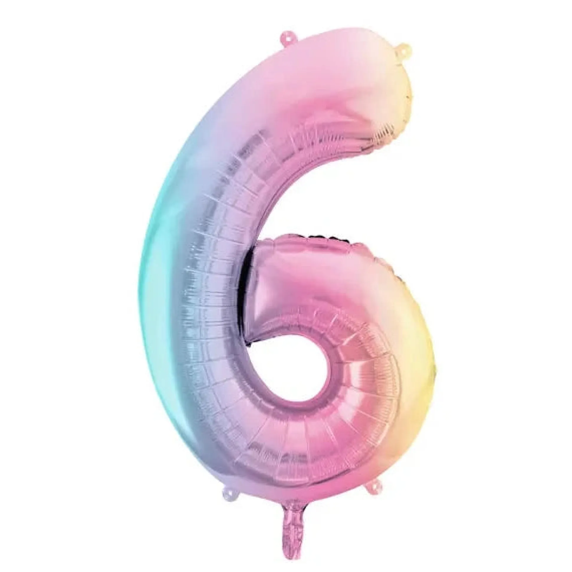 34" Pastel Rainbow Number Balloon 0-9