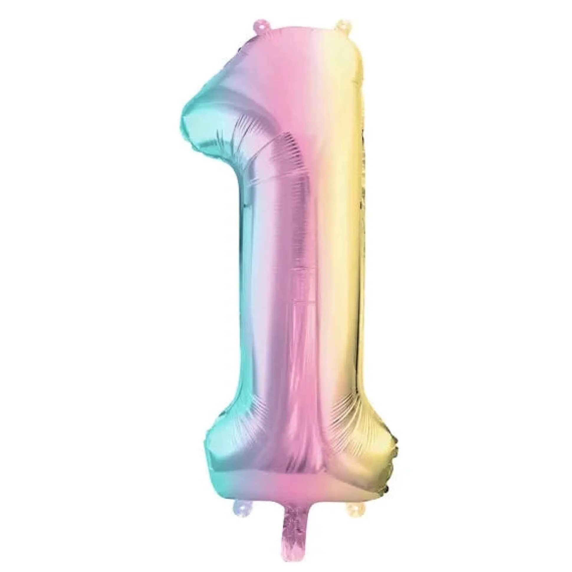 34" Pastel Rainbow Number Balloon 0-9