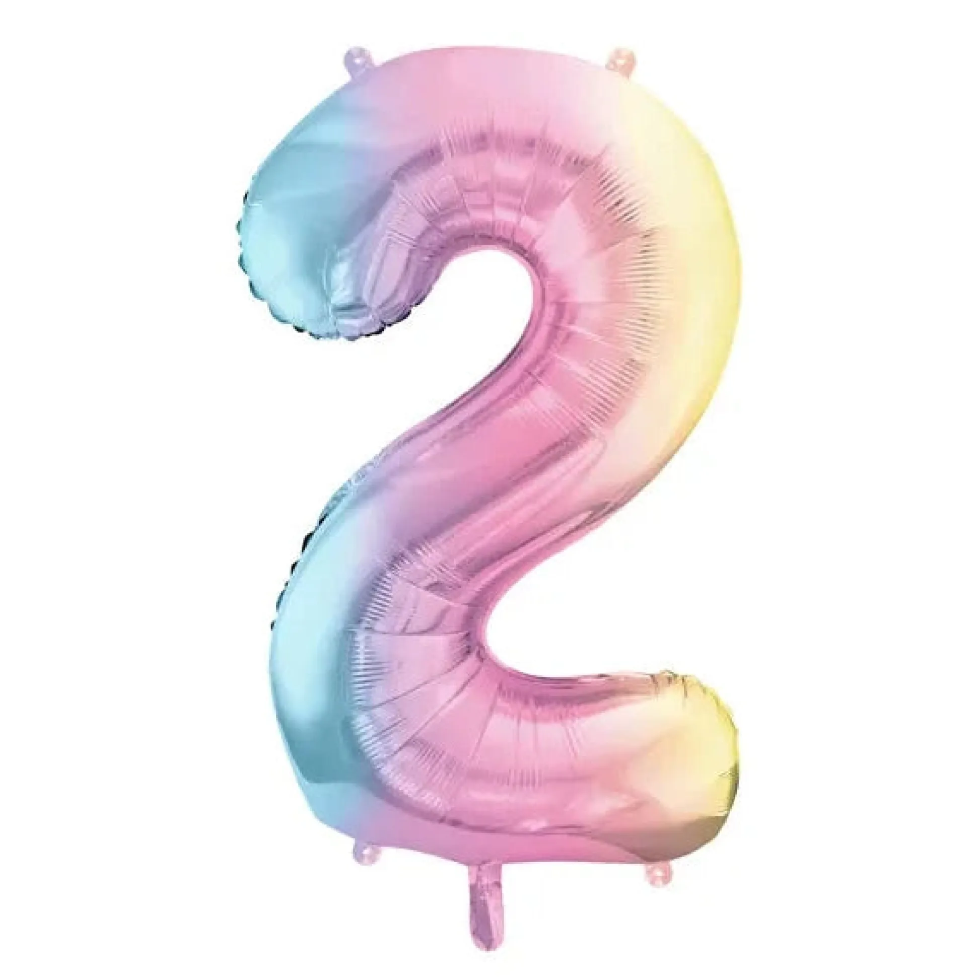 34" Pastel Rainbow Number Balloon 0-9