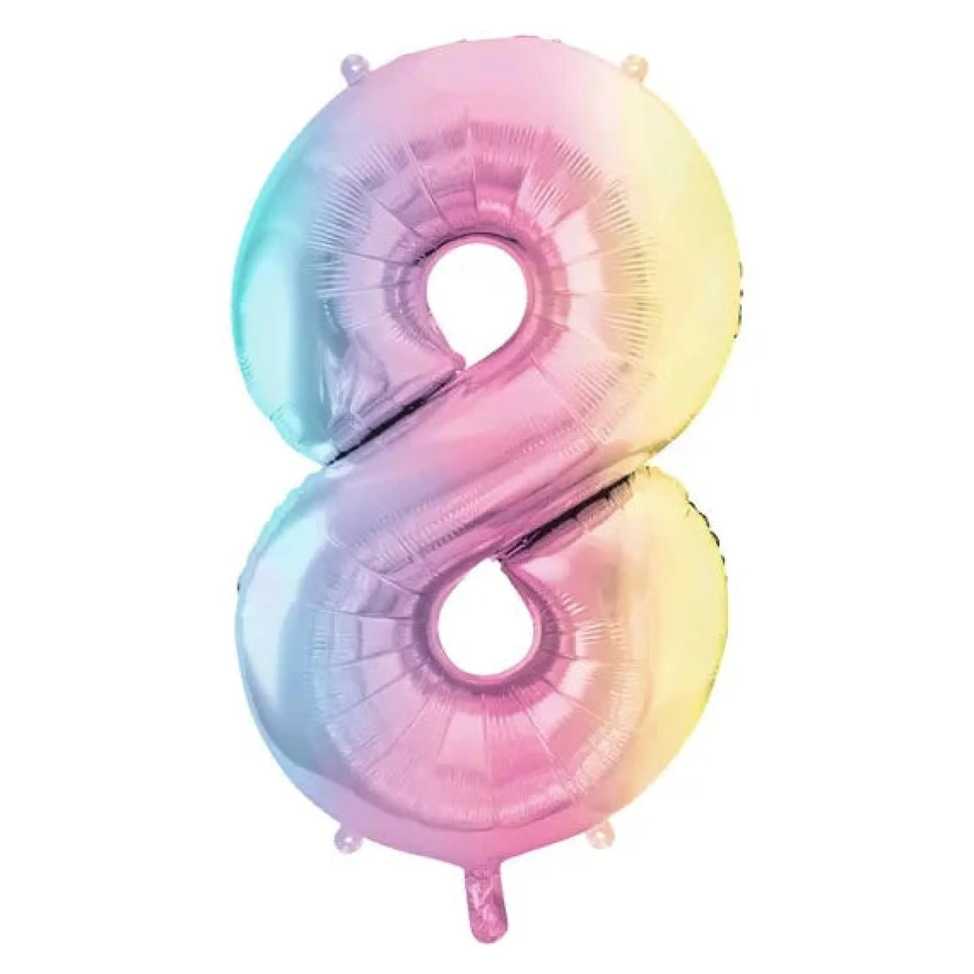 34" Pastel Rainbow Number Balloon 0-9
