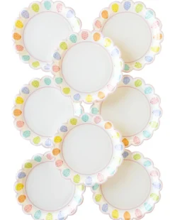 Pastel Speckled Egg Lunch Plates 8ct