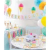 Pastel Striped Lunch Napkins 16ct