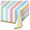 Pastel Striped Paper Table Cover
