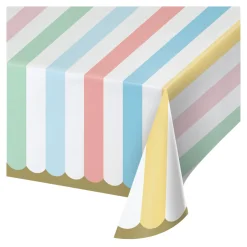 Pastel Striped Paper Table Cover
