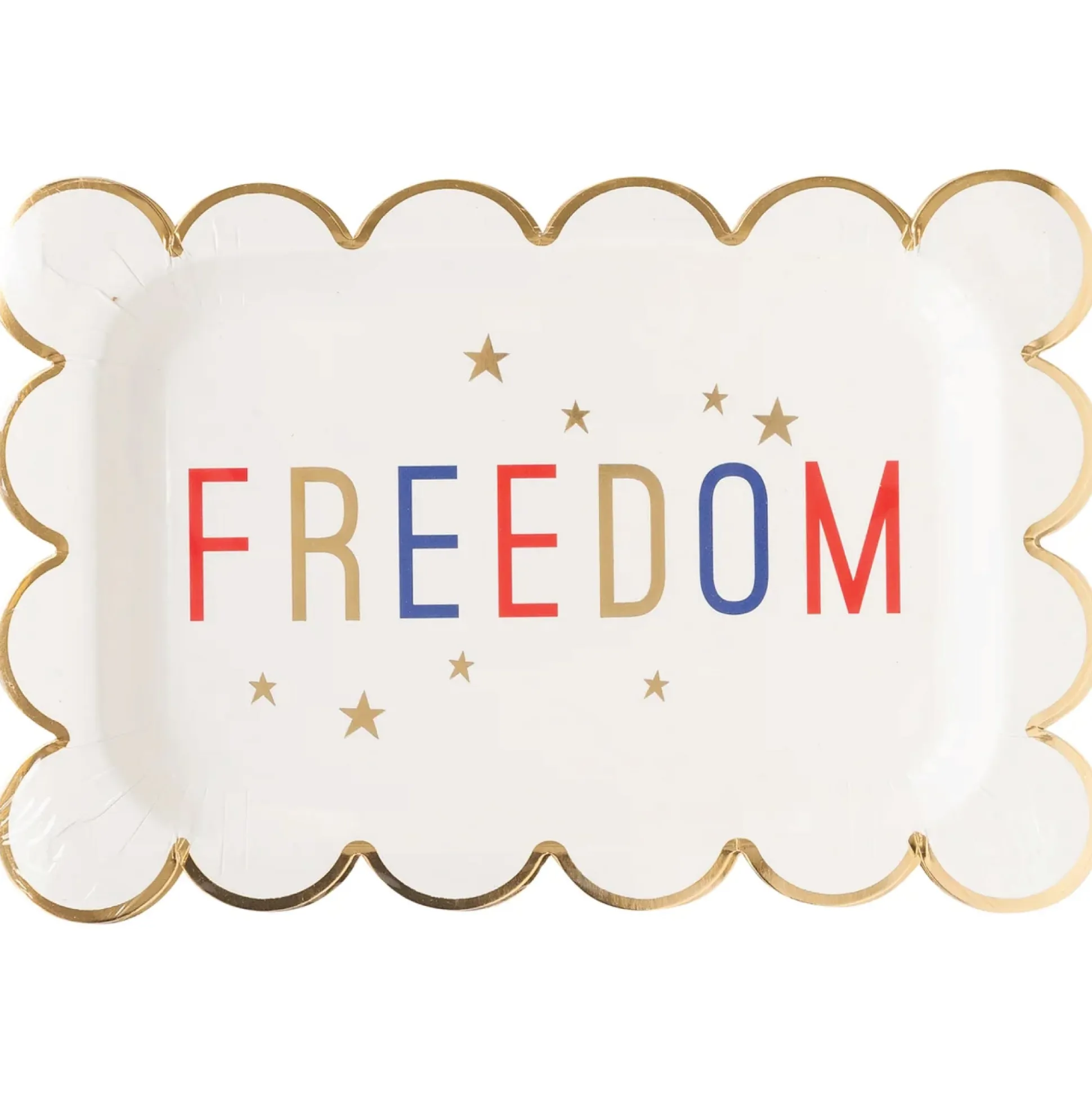 Patriotic Freedom Rectangle Lunch Plates 8ct