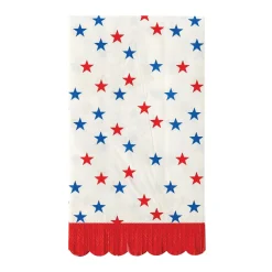 Patriotic Stars Fringe Guest Towels 24ct