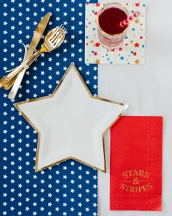 Patriotic Stars & Stripes Guest Towels 24ct