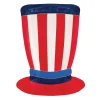 Patriotic Uncle Sam Hat Shaped Lunch Plates 8ct