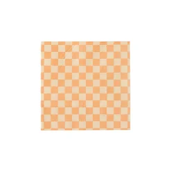 Peach & Cream Checkered Dessert Napkins 20ct