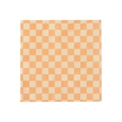 Peach & Cream Checkered Lunch Napkins 20ct