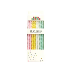 Pearl Pastel Spiral Birthday Candles 16ct