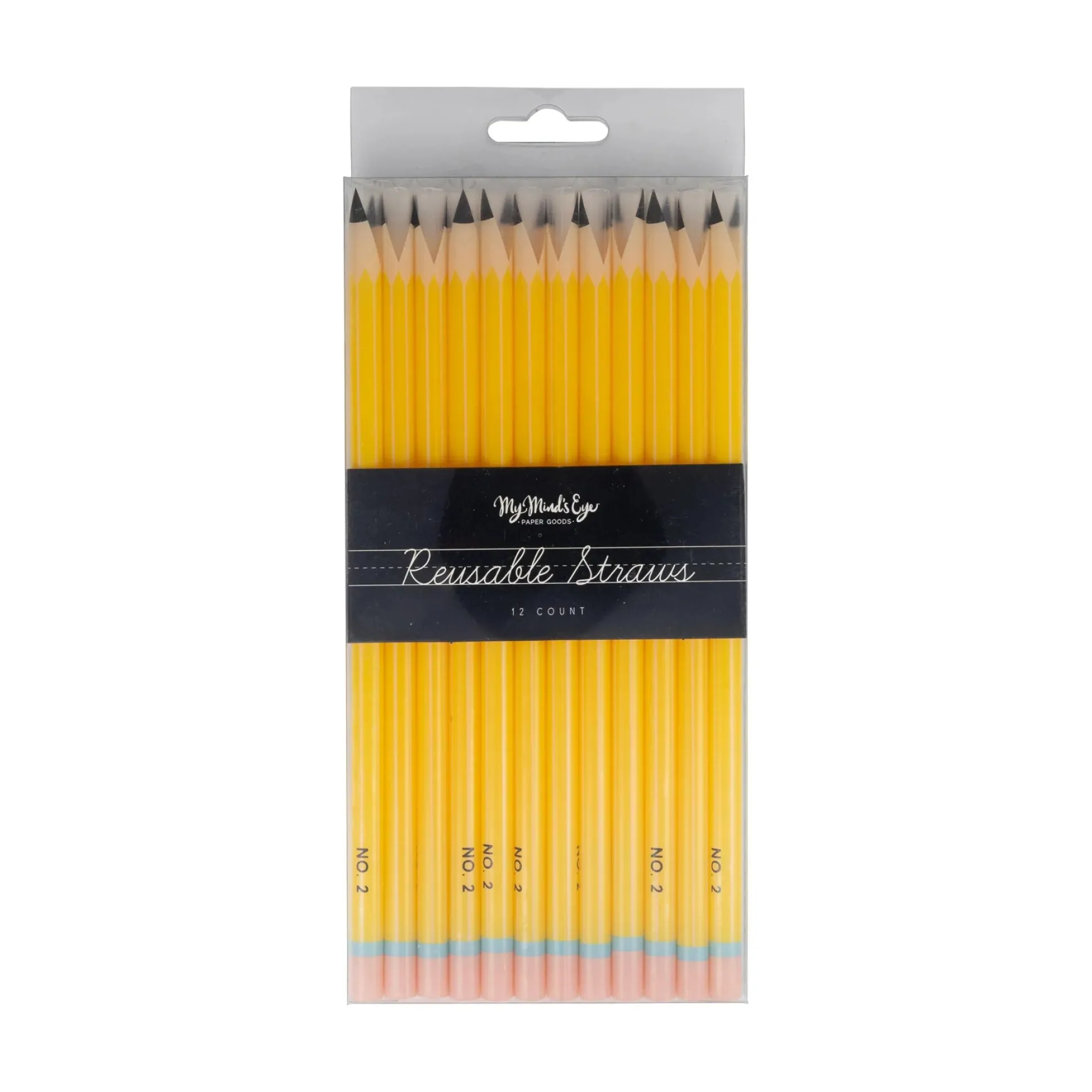 Pencil Reusable Straws 12ct