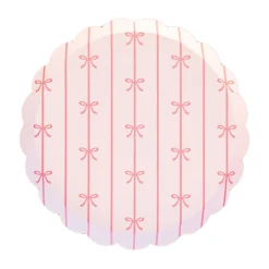 Petal Pink Bow Dessert Plates 8ct