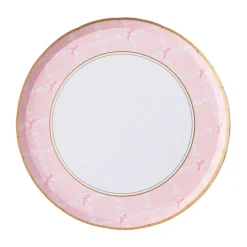 Petal Pink Bow Trellis Dessert Plates 8ct