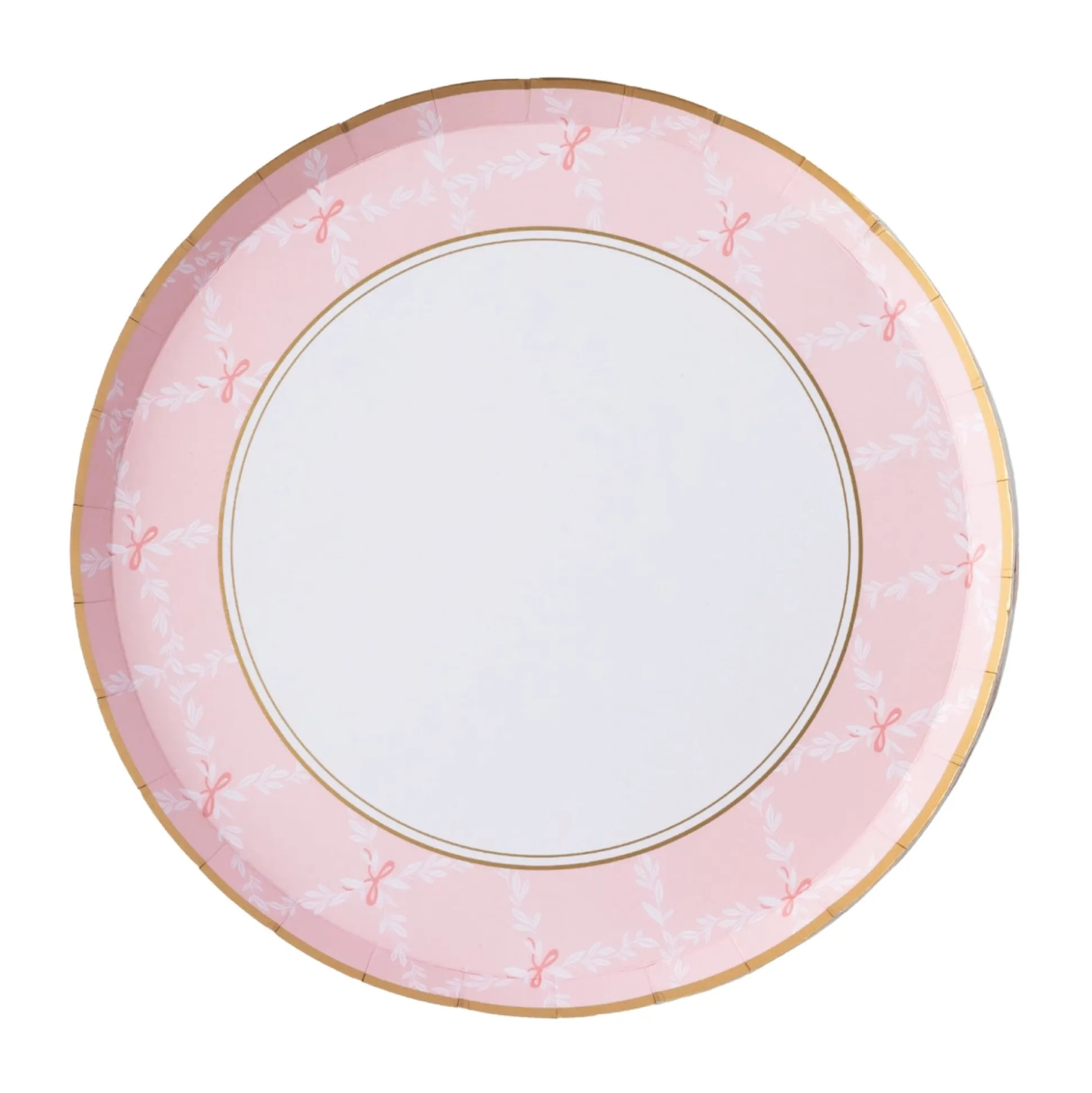 Petal Pink Bow Trellis Dessert Plates 8ct
