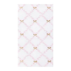 Petal Pink Bow Trellis Guest Towels 20ct