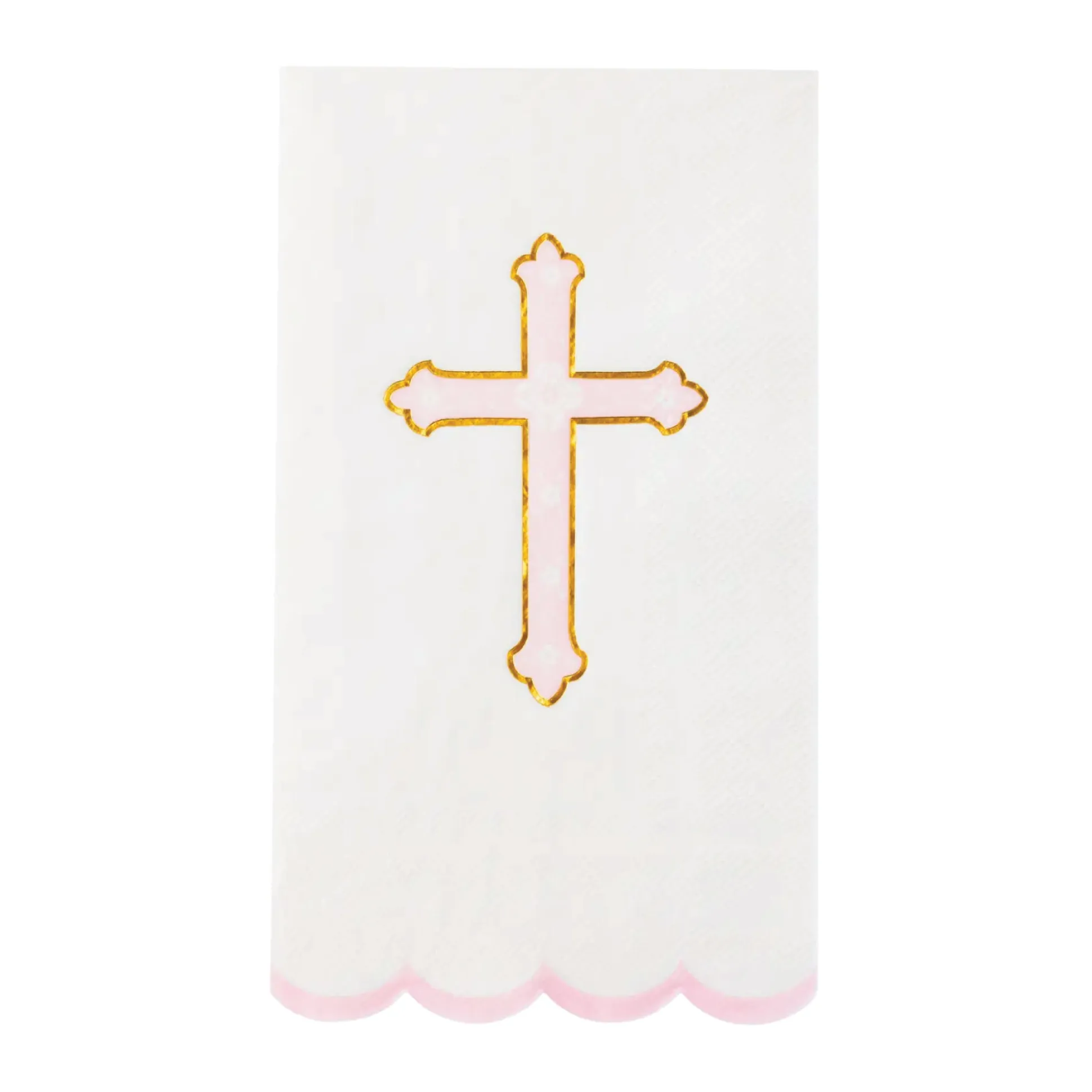 Petal Pink Cross Guest Towels 20ct