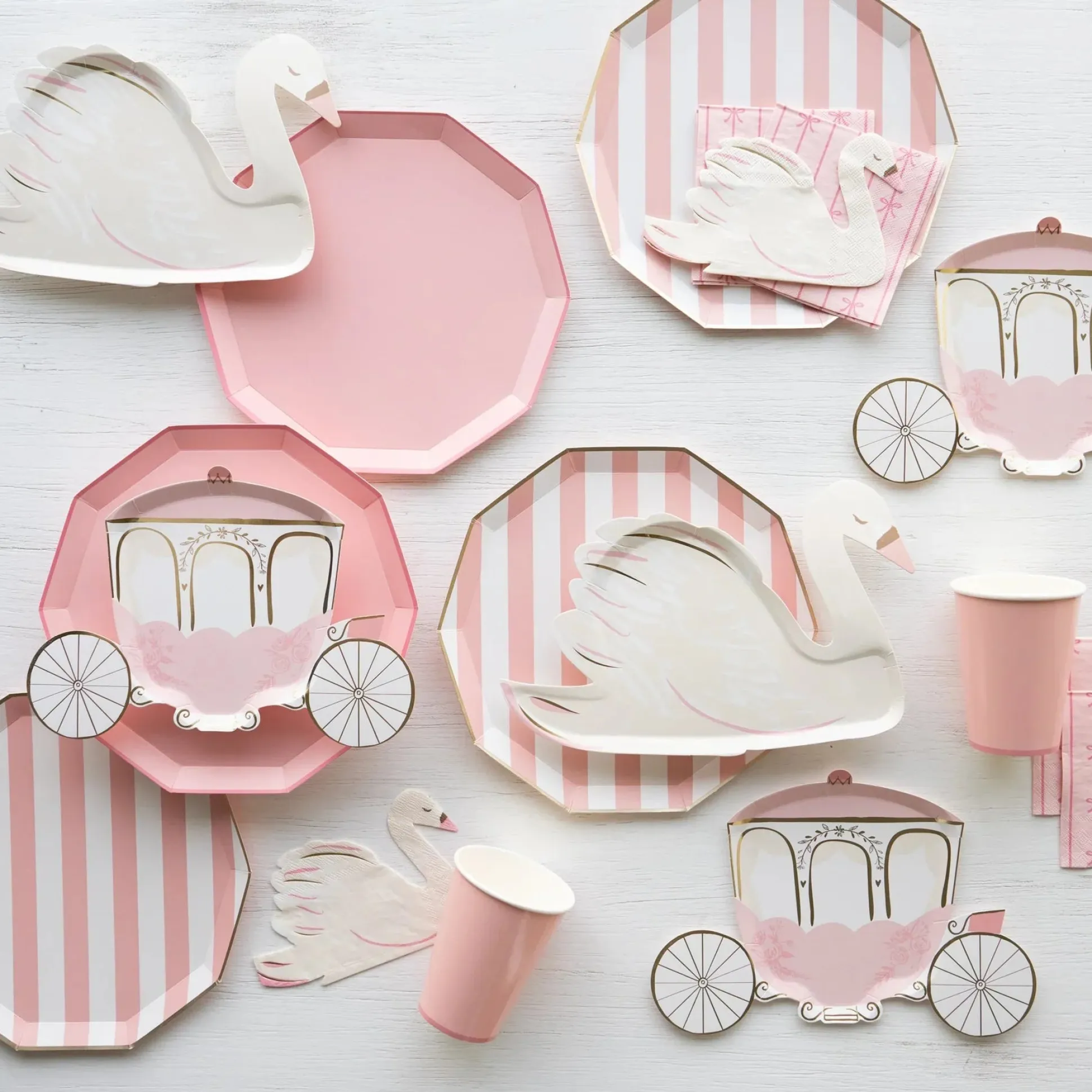 Petal Pink Decagonal Dinner Plates 8ct