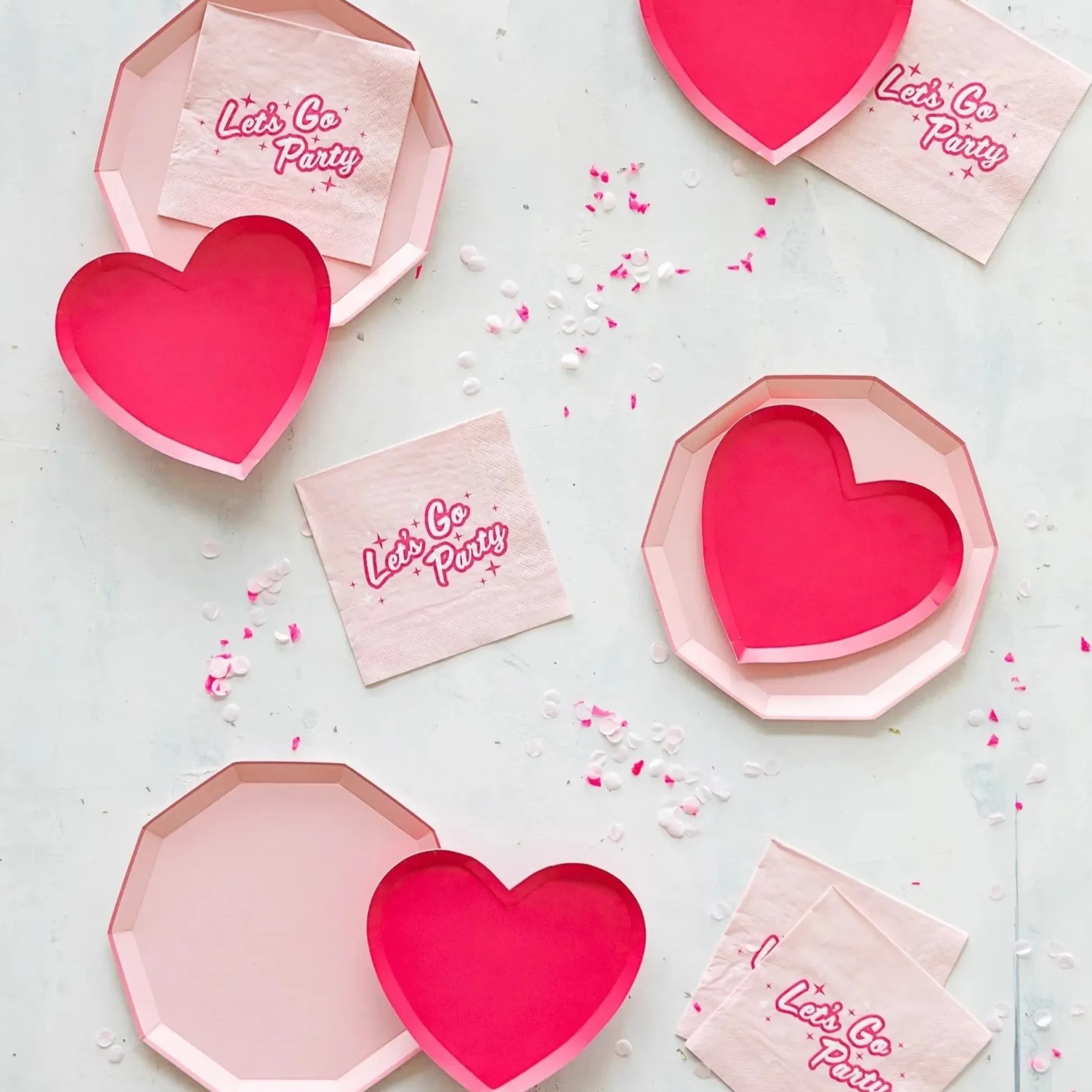 Petal Pink Decagonal Dinner Plates 8ct