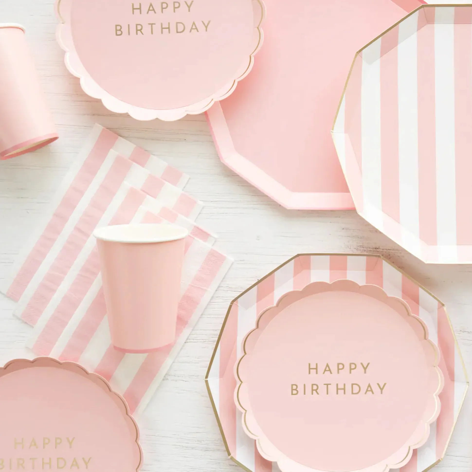 Petal Pink Decagonal Dinner Plates 8ct