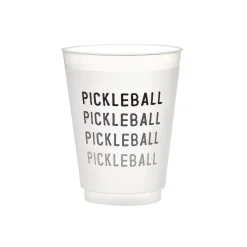 Pickleball Frosted Plastic Cups 8ct