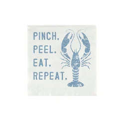 Pinch Peel Eat Repeat Lobster Dessert Napkins 20ct
