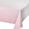 Pink and Gold Paper Table Cover