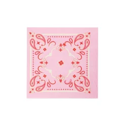 Pink Bandana Dessert Napkins 24ct