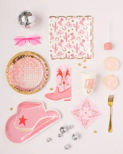 Pink Bandana Dessert Napkins 24ct