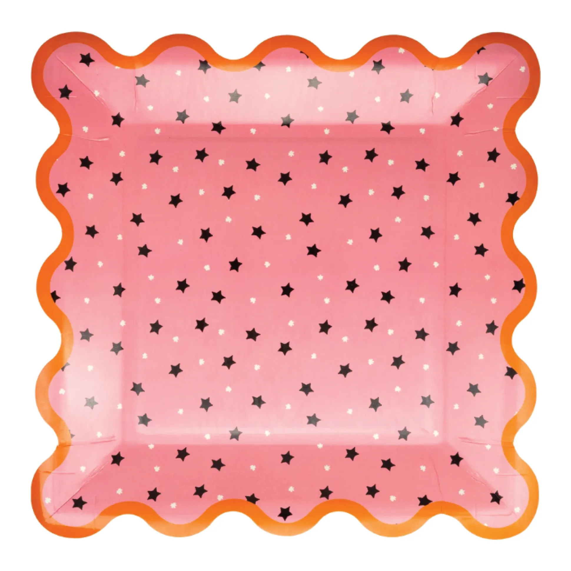 Pink & Black Star Lunch Plates 8ct