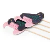 Pink & Black Witch Hat Cupcake Toppers 16ct
