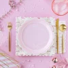 Pink Bow Pattern Lunch Plates 8ct