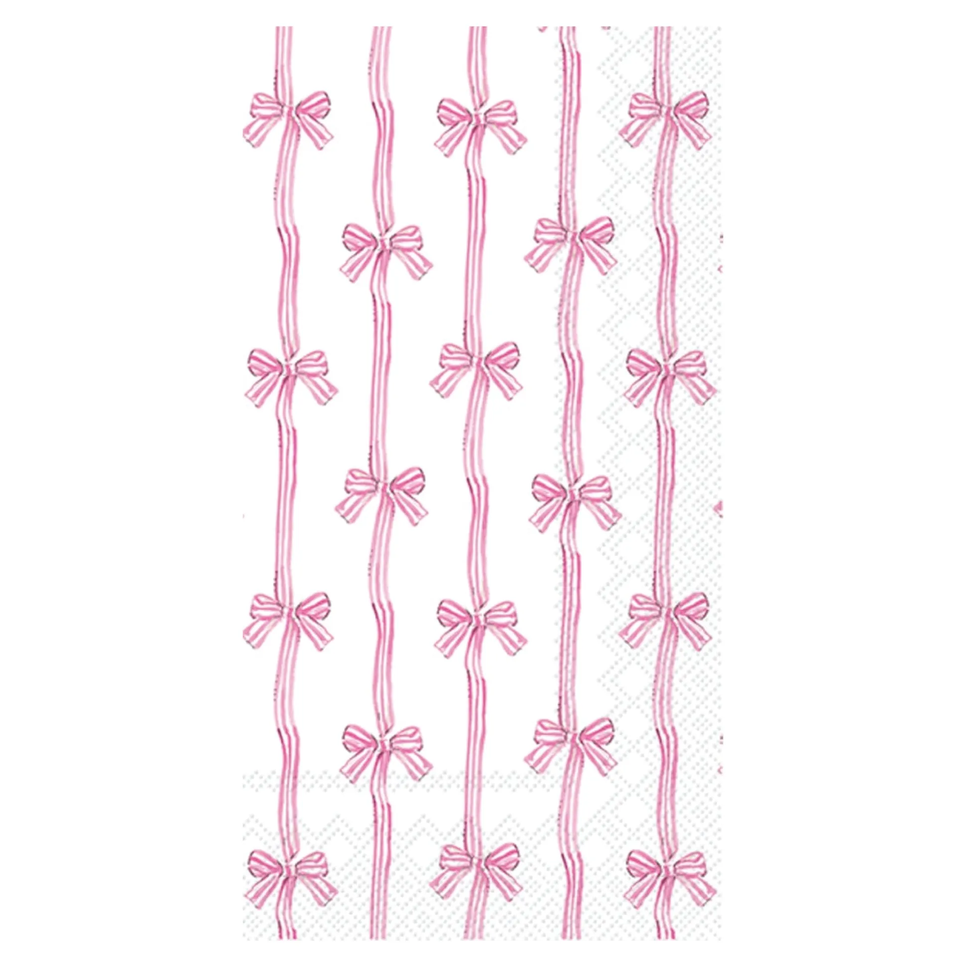 Pink Bow Stripes Paper Guest Towels 16ct