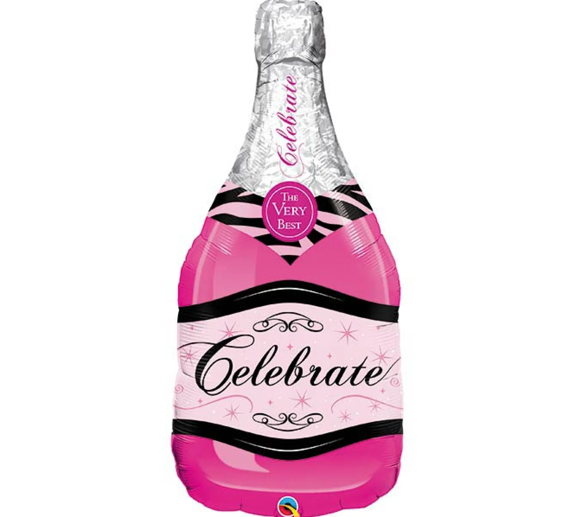 Pink Bubbly Wine Bottle Balloon 39in