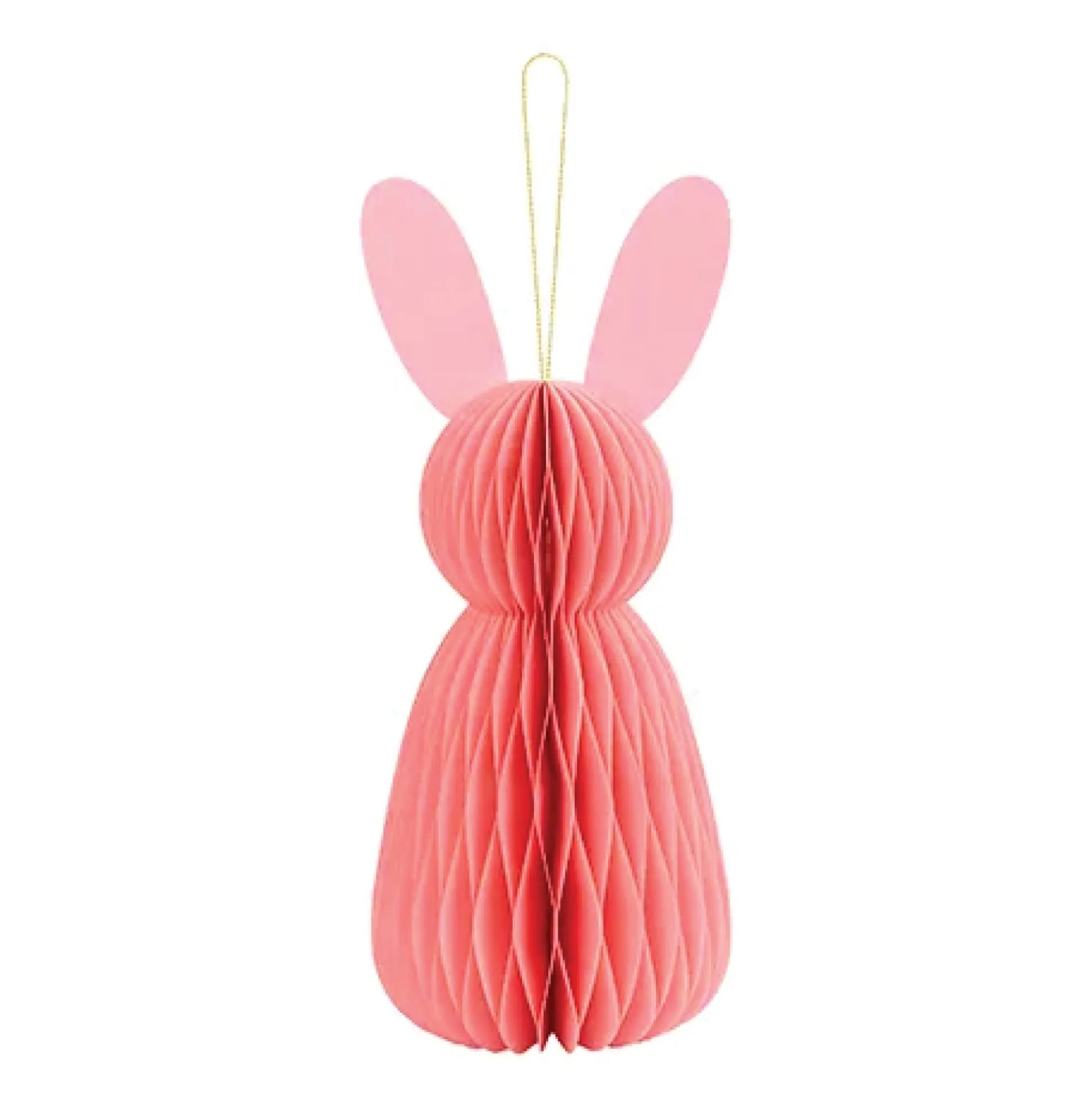 Pink Bunny Honeycomb Decoration 12in